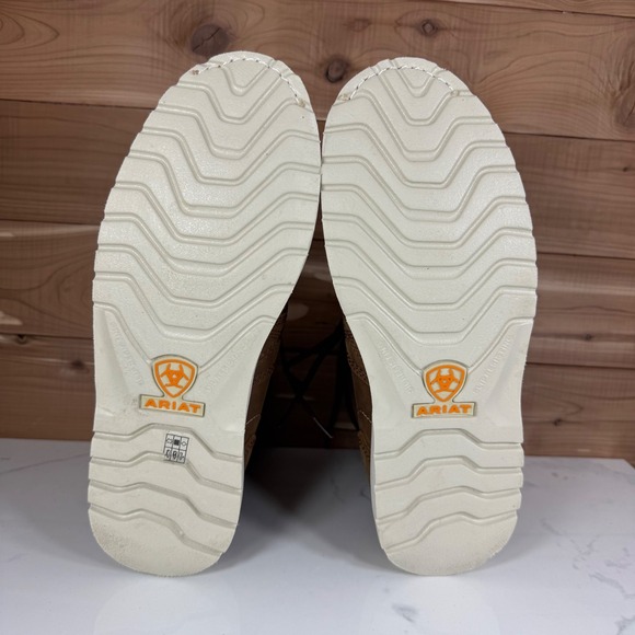 Ariat Rebar Wedge Distressed Brown Moc Toe 6" Waterproof  Work Boot Women's 9 B - Picture 13 of 16